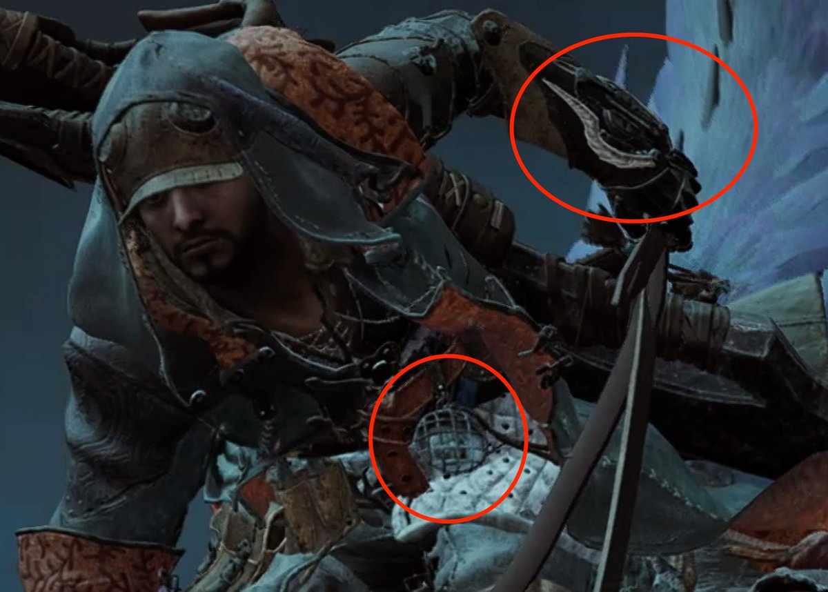 aevanko's tweet photo. I find it interesting they are using the same "Monster Hunter" logo part from World/Iceborne. Upon rewatching, is that both a Slinger and Scoutfly Cage I see?? https://t.co/mH0OJ3zhti