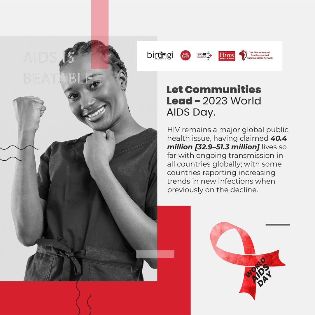 Quite a number of people still have misconceptions about HIV/AIDS which has caused a lot of stigma,fear etc . That’s why it’s important for us to know the facts about HIV like; 
✳️Anyone can get HIV
✳️Women & babies can get HIV 

#WorldAidsDay
#WorldsAidsDay2023  
#WeLeadOurSRHR