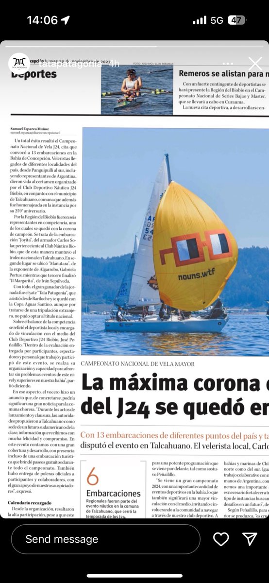 Sail nouns 🎉

<a href="/TataPatagonia/">Tata Patagonia J24</a>