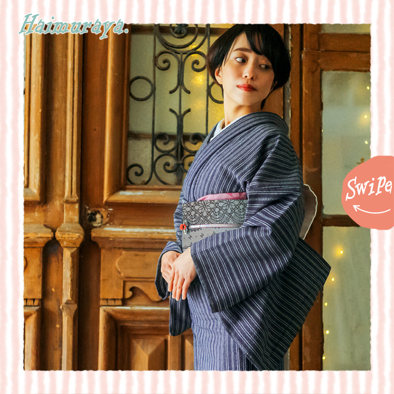 未使用 しつけ付 浴衣 夏着物 単衣着物 木綿着物 トールサイズ 単衣・