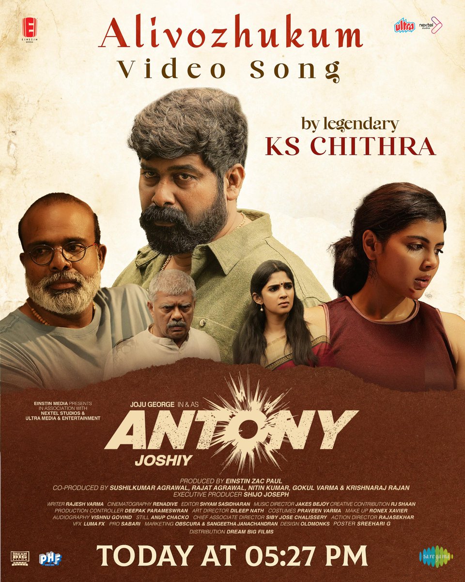 #ANTONY 
<a href="/kalyanipriyan/">Kalyani Priyadarshan</a> #jojugeorge <a href="/JxBe/">Jakes Bejoy</a> @mediaeinstin <a href="/saregamasouth/">Saregama South</a>  #kalyanipriyadarshan <a href="/zacpisce/">Einstin Zac Paul</a> <a href="/jsujithnair/">Sujith J Nair</a>