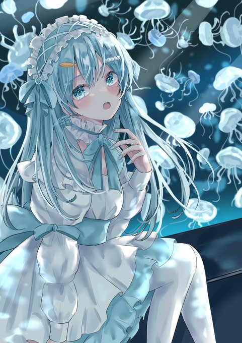 「blue hair jellyfish」 illustration images(Latest)