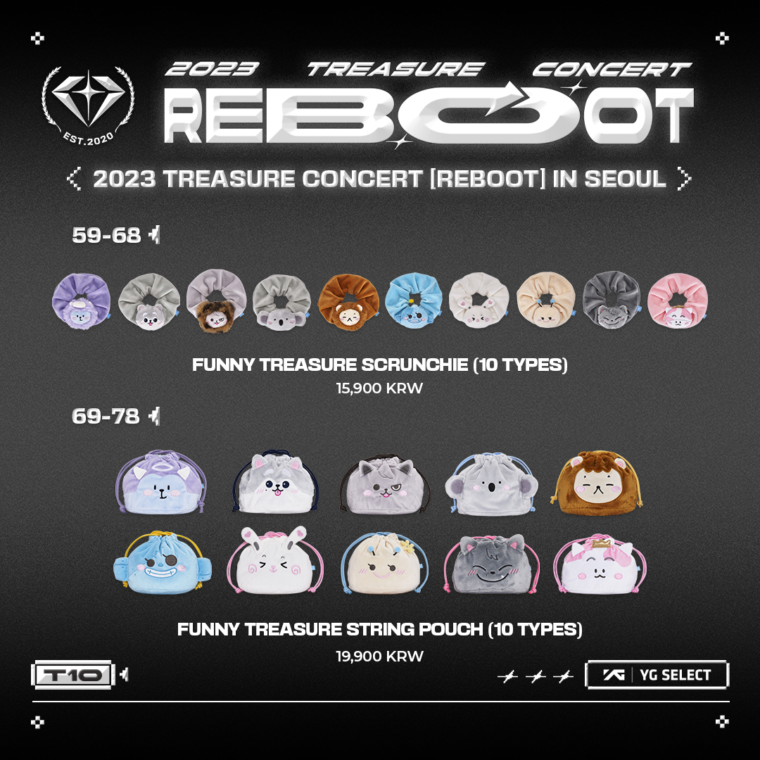 ygselect's tweet photo. 2023 TREASURE CONCERT [REBOOT] IN SEOUL

OFFICIAL MERCH LINE UP OPEN

#TREASURE #トレジャー #트레저 #REBOOT #FUNNYTREASURE #CONCERTMD #YGSELECT https://t.co/mnEfLZBuG4