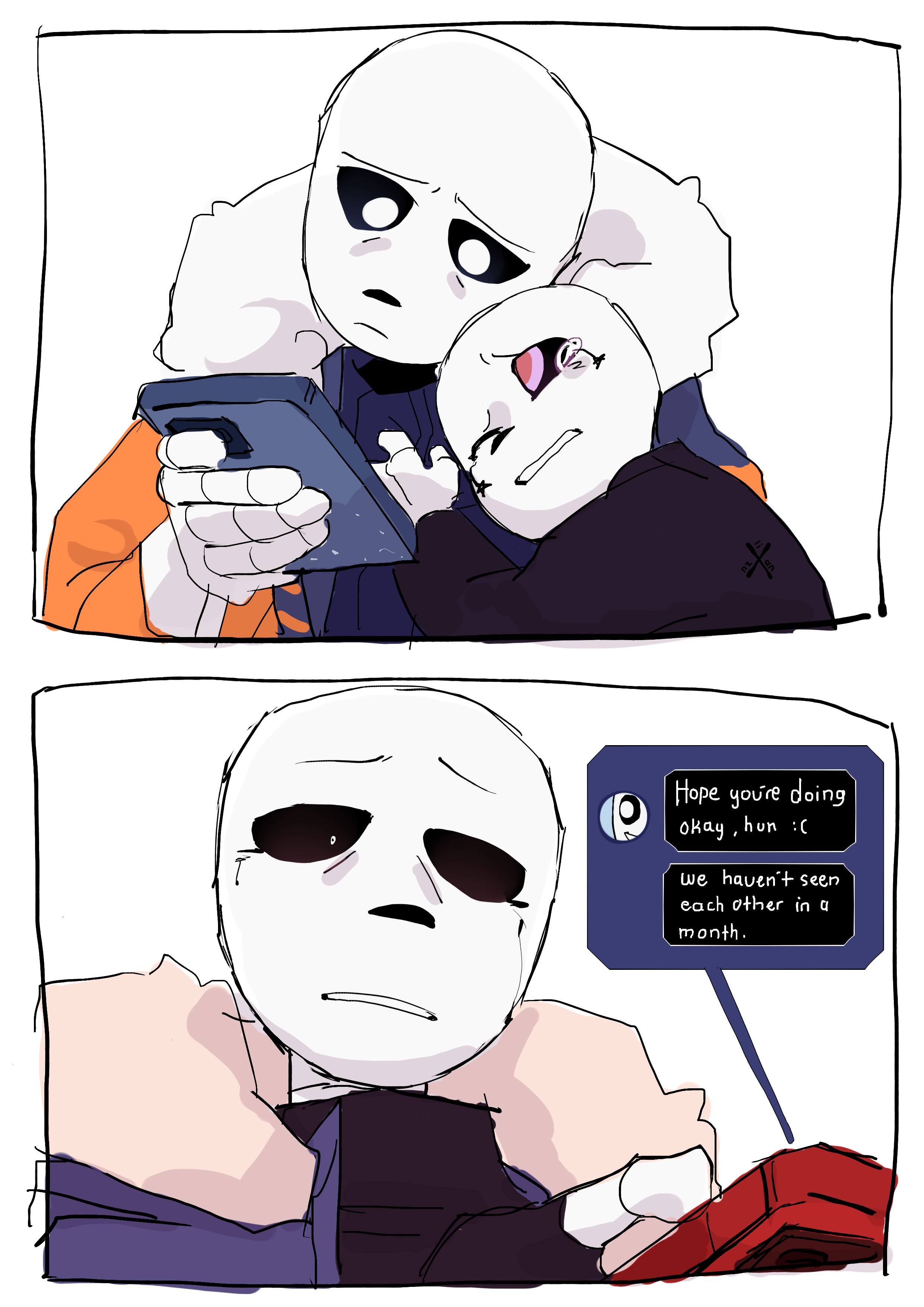 Dust!sans x horror!sans From @ProductionRoxy on Twitter