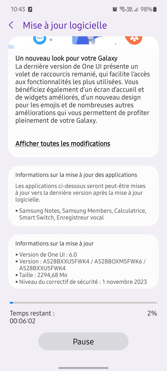 SamSWUpdate's tweet image. Samsung Galaxy A52s One UI 6 update - Europe (UK and Belgium #Samsung #GalaxyA52s #OneUI