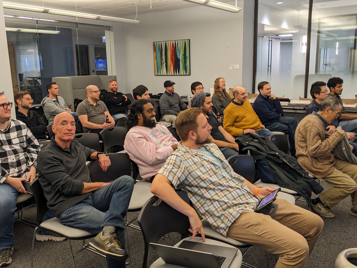 mgrygles's tweet photo. Very engaging cross-community meetup and sharing knowledge  #Digma #opentelemetry #observability #AWS #karpenter. Thanks Roni and Jeremy, and Josh from #CNCF-Chicago for co-hosting with @cjug, as well as  8th Light for sponsoring! https://t.co/I8Au1ysTnp