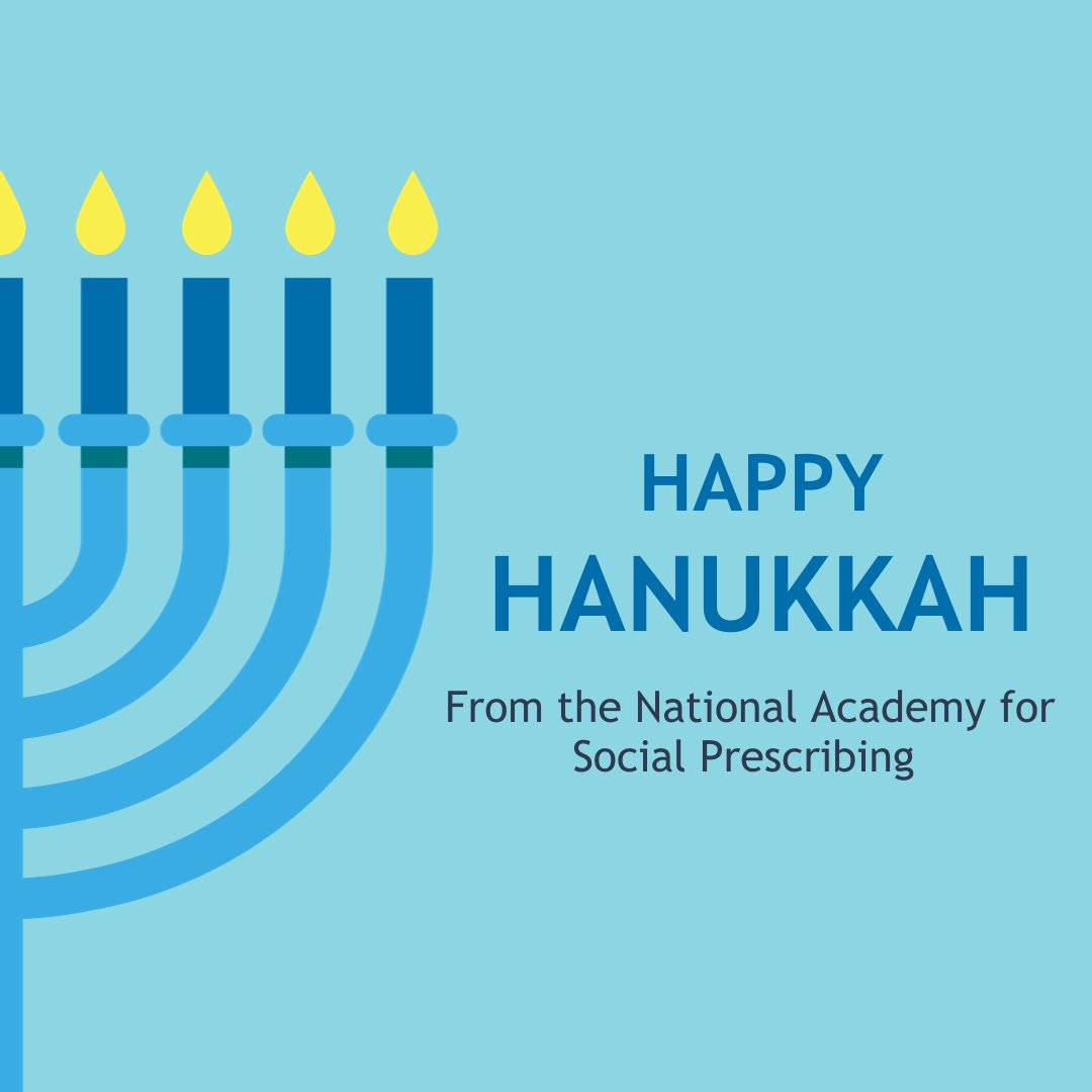 NASPTweets's tweet photo. Happy Hanukkah from the National Academy of Social Prescribing! https://t.co/g3QXwJaGPP