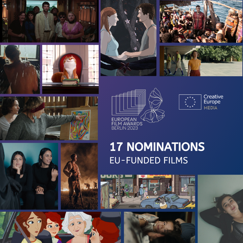 DigitalEU's tweet photo. 💡🎥🎞️ Lights, camera, ACTION!

The #EuropeanFilmAwards are back to celebrate the diversity of EU cinema!

13 #EUfunded films account for a total of 17 nominations.
 
🗓️ Berlin, Saturday at 19:30
📺 Live stream: https://t.co/nJ74jjElQU

Learn more⤵️

@MEDIAprogEU @EuroFilmAcademy