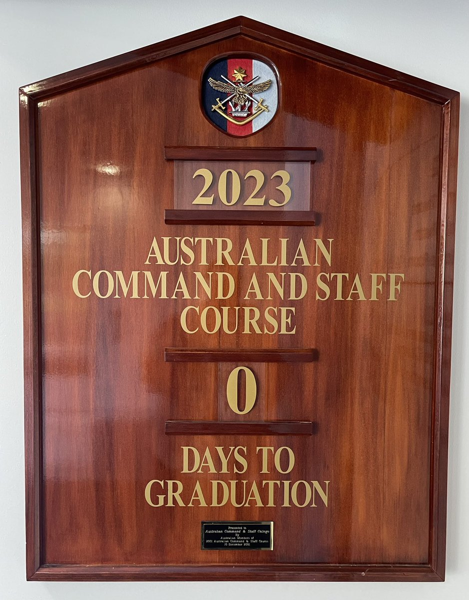 ComdtAWARC's tweet image. Congratulations Australian War College Class of 2023 on your graduation today! May your year at the College hold you in good stead for your future career challenges, and build lifelong friendships | #ForTheFutureWeLearn
