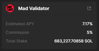 683,227 SOL ($48,823,401) stake on Mad Validator @MadLadsNFT