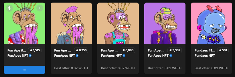 ButchCryptoland's tweet photo. Had to sweep these! 

Love the community

Love the founder @Jahncrypto + his amazing tool @Engagertool  

LFG! 

#FunApesNFT #FunDaes @FunApes_NFT @Fundaesnft https://t.co/teLg9l46jI