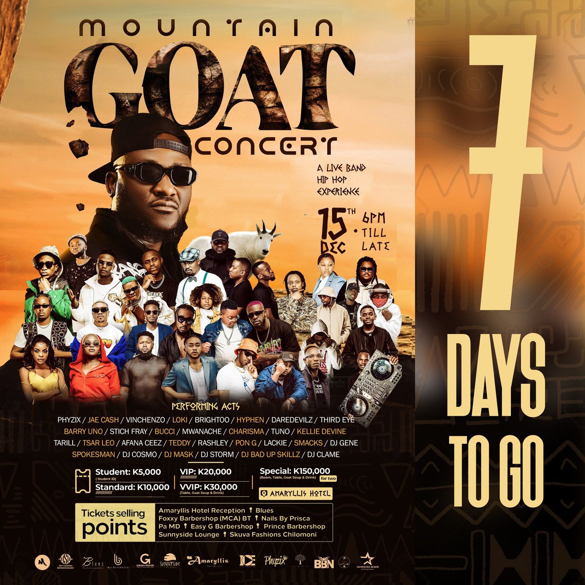 ElzJoel's tweet image. The countdown is on have you already purchased your tickets? 🎟 

#MountainGoat
#Phyzix