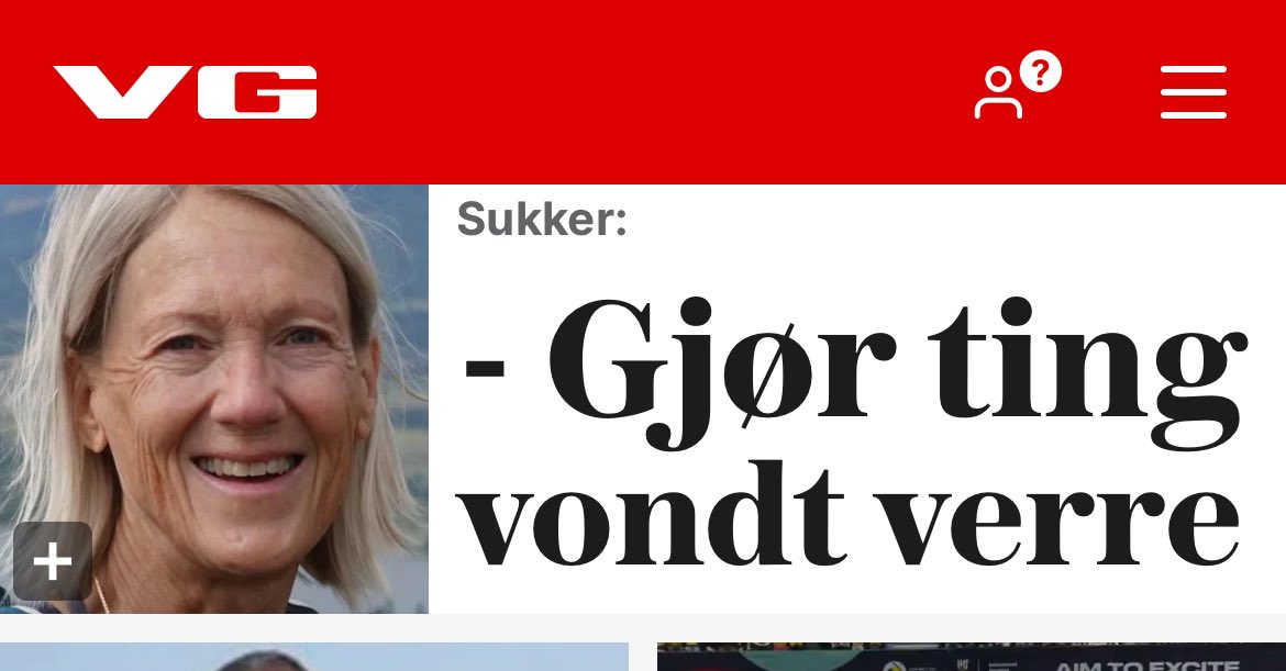 Den på VG -desken som løper over bekken etter spilt grøt bør passe seg som ild i varmt hvetebrød fra å lage titler med gamle ord og vendinger.
Jeg sukker.
