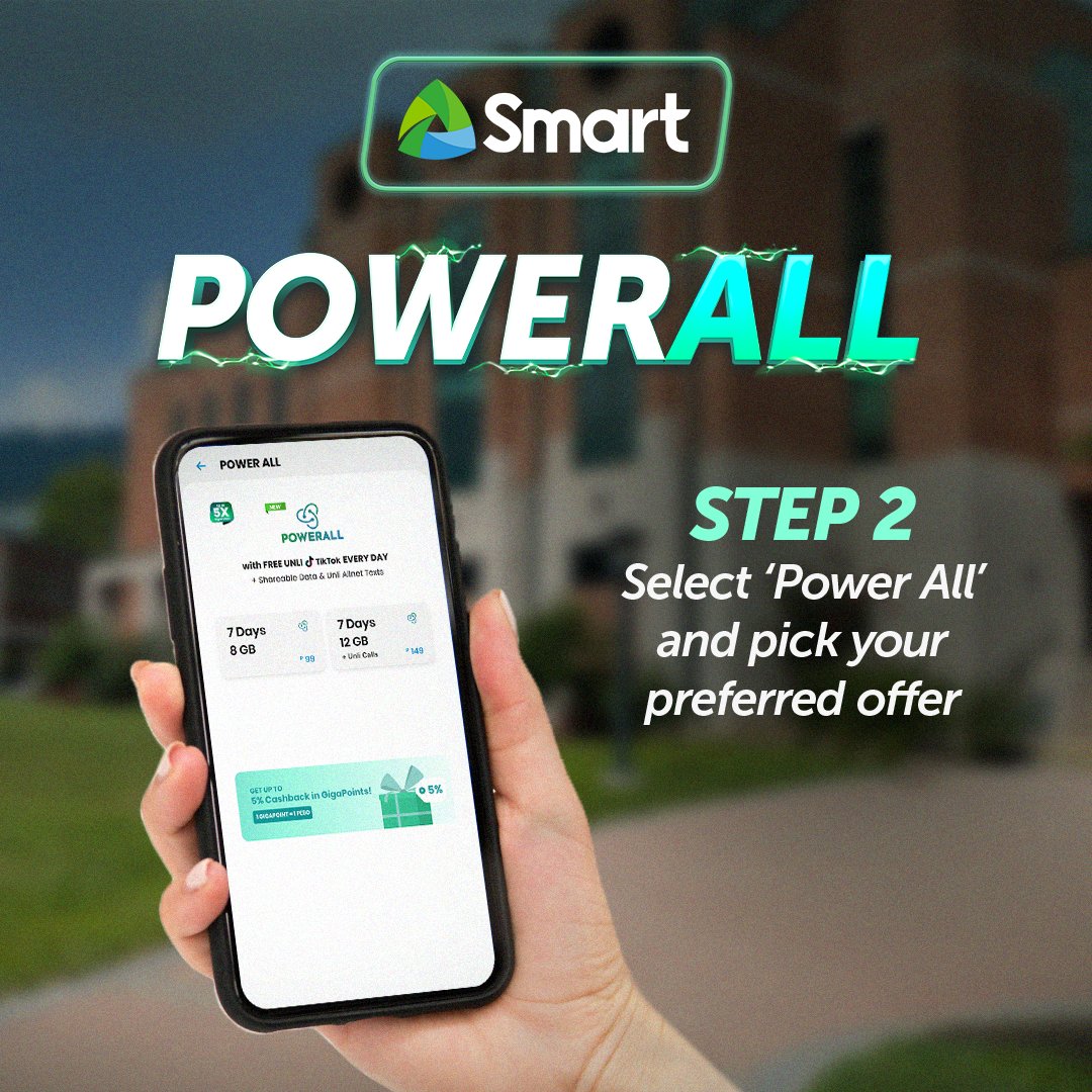 LiveSmart's tweet image. Loading Power All 99 via the Smart App is so simple!

Follow these steps or shop at smrt.ph/PA2tw to start enjoying the power of 8GB for all apps + Unli TikTok.

#PowerandMagicofSmart