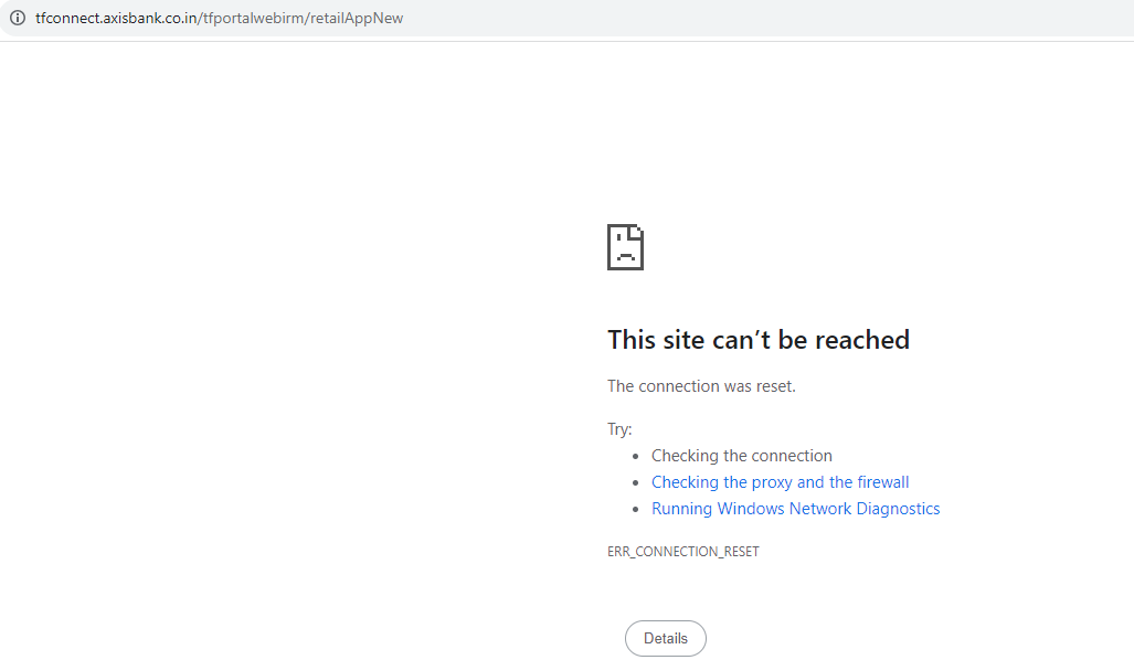 vikrammoule's tweet photo. @AxisBankSupport @AxisBank your website is down - https://t.co/urprdM8WB7 

can you fix it ASAP ? https://t.co/wV2qSeohX2