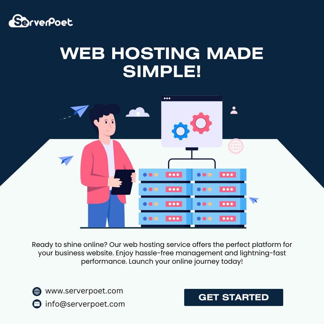 ServerPoet's tweet image. Your website deserves the best, and ServerPoet delivers. Choose our web hosting services for a fast, secure, and seamless online experience. 🌐💡

#ServerPoetHosting #webhostingservices #hosting #hostingprovider #servermanagement #pratapnagar #jaipur