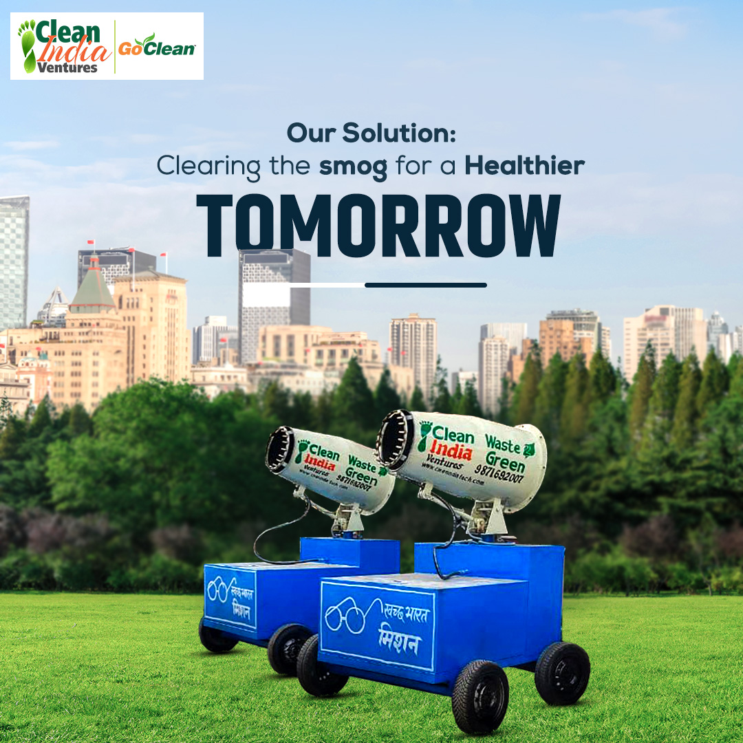 cleanindiatech's tweet photo. The challenge of air pollution poses a great threat to everyone's health. However, there is no problem that lacks a solution. CIV's anti-smog guns are here to save the day.
To know more 👇🏻
Visit: https://t.co/8mgPfKjcjw
#CleanIndiaVentures #CleanIndiaTech #CIV #PollutionFree https://t.co/AwQk8MYurs