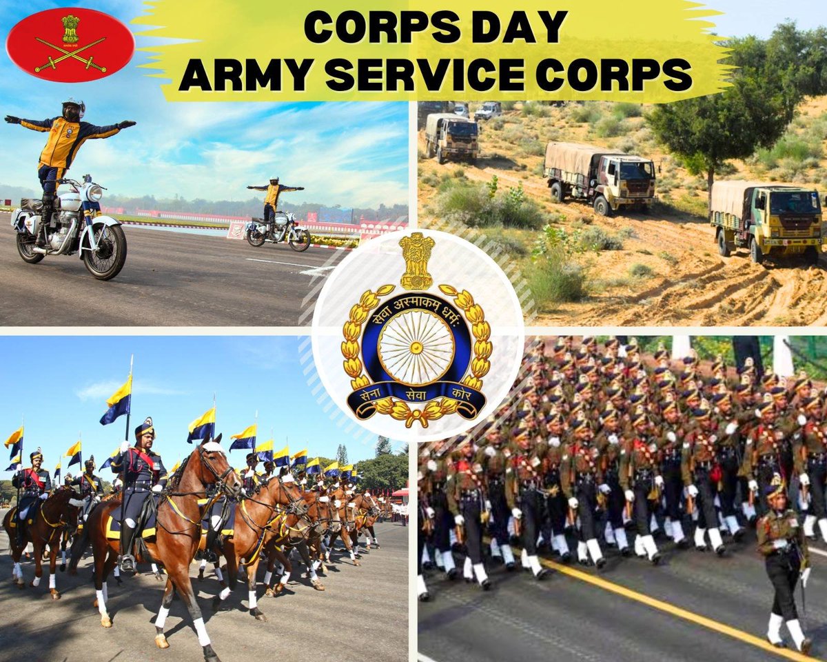 Saluting the dedication of Army Service Corps #ASC on its 263rd Corps Day. General Manoj Pande #COAS and all ranks extend heartfelt best wishes to soldiers, veterans, and their families. Your unwavering service is our pride. 🎉🇮🇳 

#IndianArmy 
#CorpsDay
#TheWorldsGrowthEngine