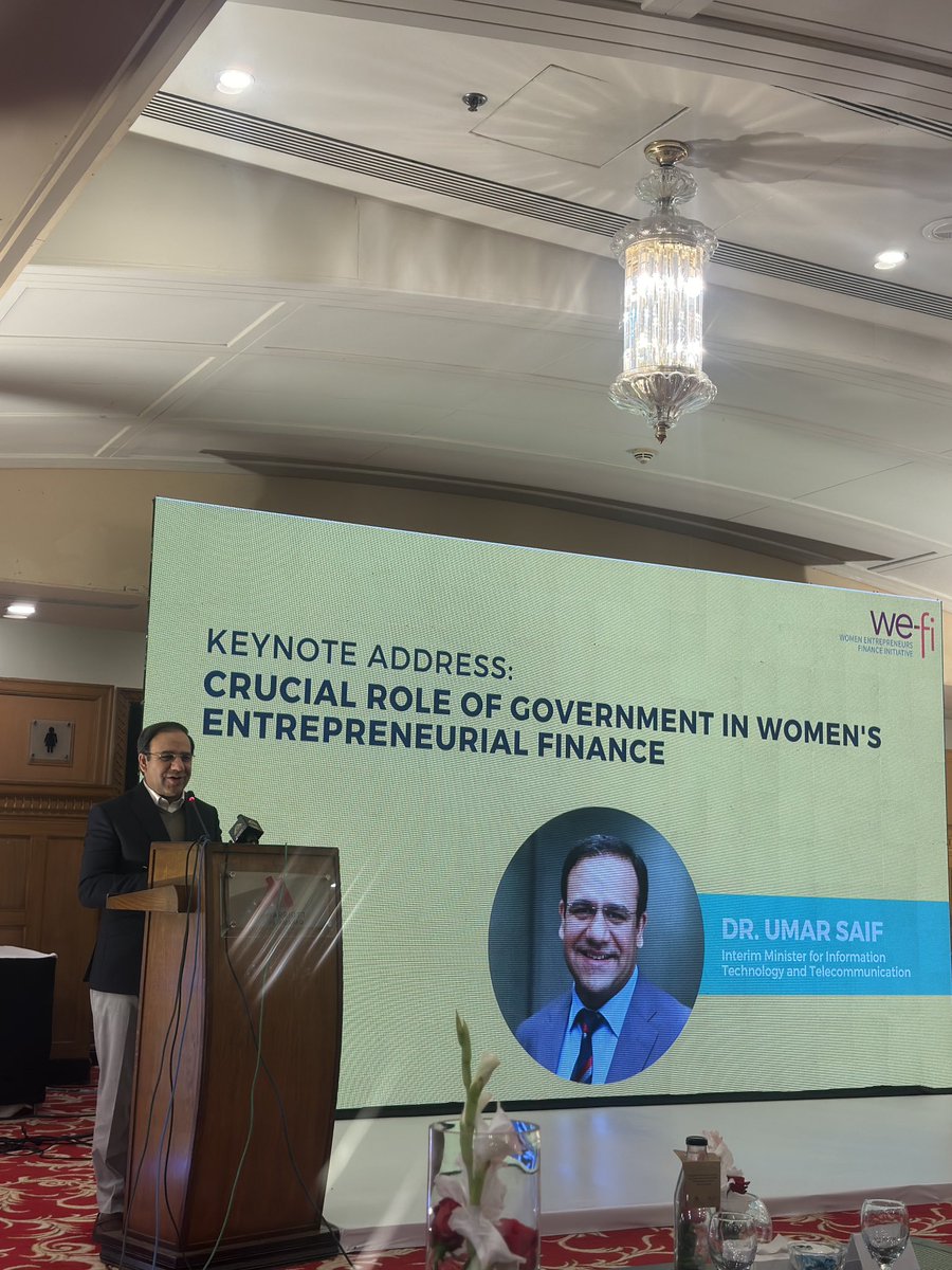 Highlighting the role of the government in empowering women entrepreneurs through financial support & policy initiatives,@umarsaif remarks on the commitment towards fostering a thriving ecosystem for women-led businesses. WomenEntrepreneurs @WorldBank @WeRaisebyWBG @MoitOfficial