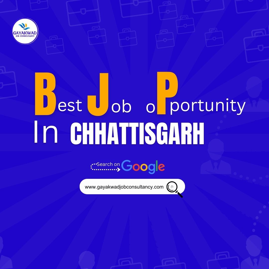 BJP : Best Job Opportunity in chhattisgarh
.
.
Gayakwad job consultancy in raipur chhattisgarh.
.
.
@gayakwadjobconsultancy 
.
.
Visit :gayakwadjobconsultancy.com
Call : 8400257238/9111517402
.
.
#gayakwadjobconsultancyraipur #JobSearch #jobopening #joboppurtunity