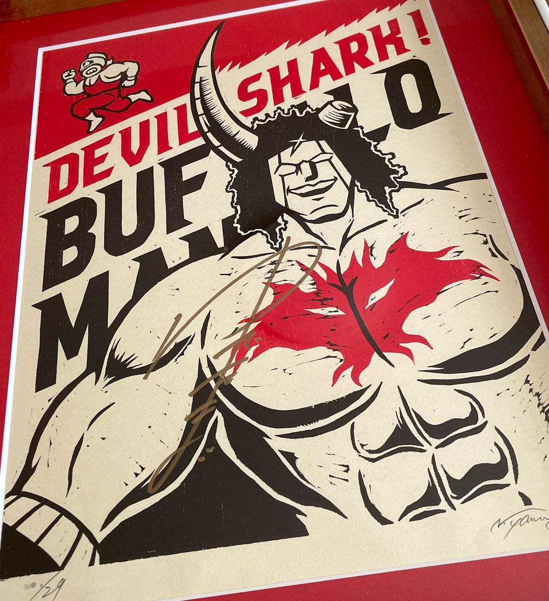 今日はコレが届いた 【29枚限定】キン肉マン木版画 [バッファローマン