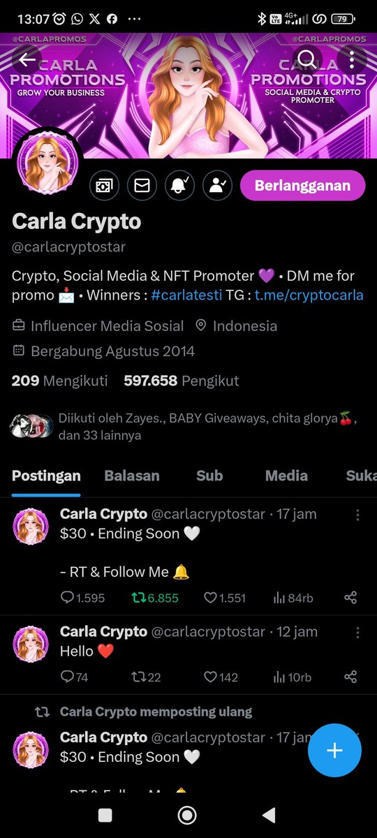 AjaMashud's tweet photo. @jihanicorn @carlacryptostar Terimakasih https://t.co/ENCqeGtkAz