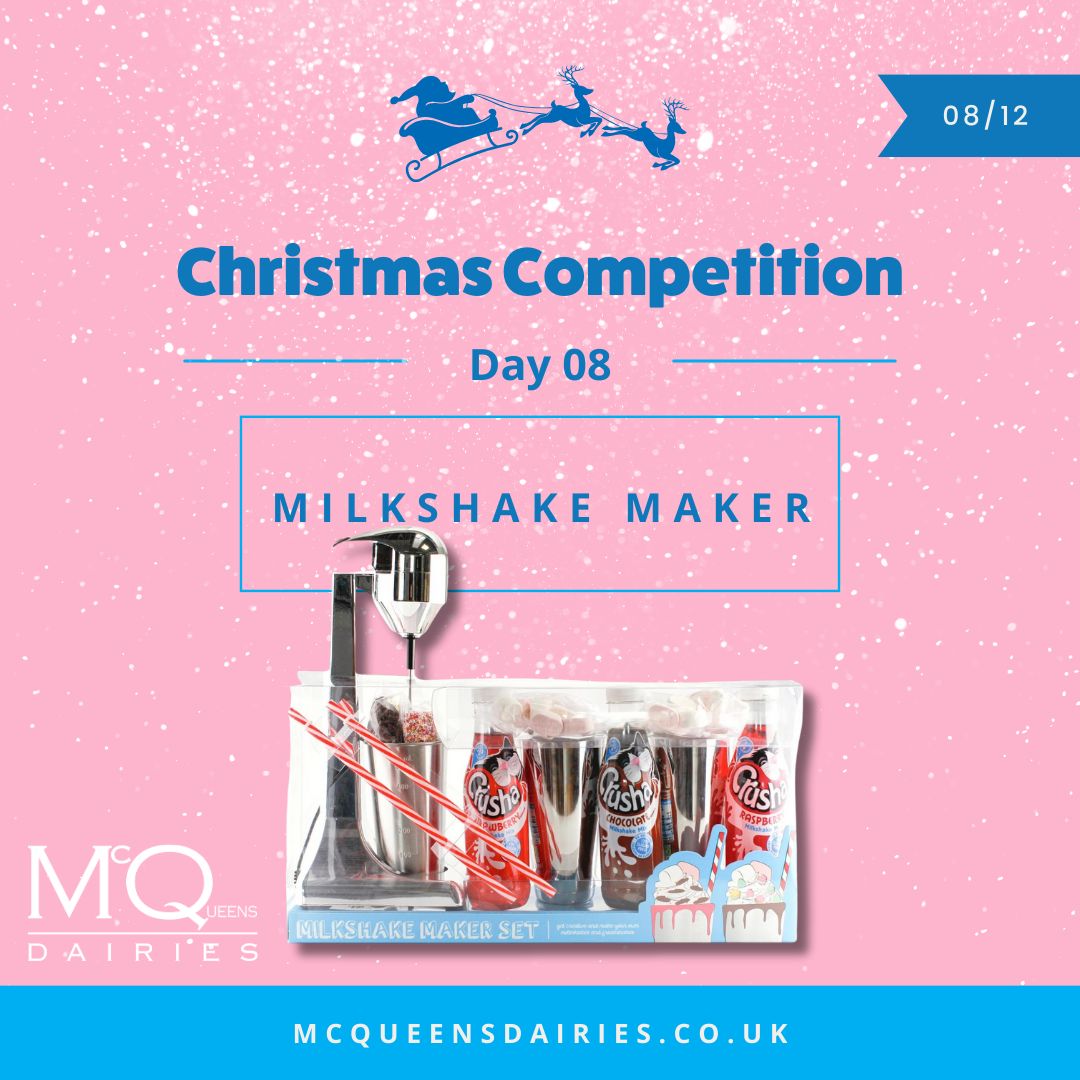 ✨12 Days Of Christmas Competition  ✨⁠

Day 8 - Milkshake Maker

HOW TO Win:⁠
🎁 Follow <a href="/DairiesMcqueens/">McQueens Dairies 🥛</a>
🎁 Like &amp; Retweet
🎁 Tag a friend in the comments
⁠
⁠EXTRA ENTRIES are also available on our Instagram and Facebook page 🙌⁠

#giveaway #win #competition