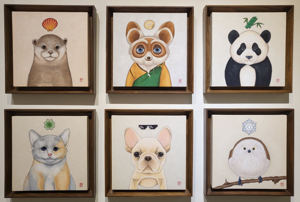 동물 시리즈를 모아서 걸어놓으니 뿌듯하다 🤭

내년에 들어갈 50호 작품 스케치는 시작도 못함.
그리고 싶은건 많은데.. 결정을 아직 못했다..