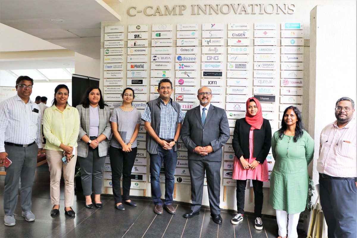 A deeply insightful visit and discussions with @AjaneeshK Hon'ble Ambassador of India in Estonia @IndiainTallinn who visited CCAMP for a first-hand view of our thriving bio-startup ecosystem He briefly toured the @BLiSC_India campus and our open labs and facilities, followed by…