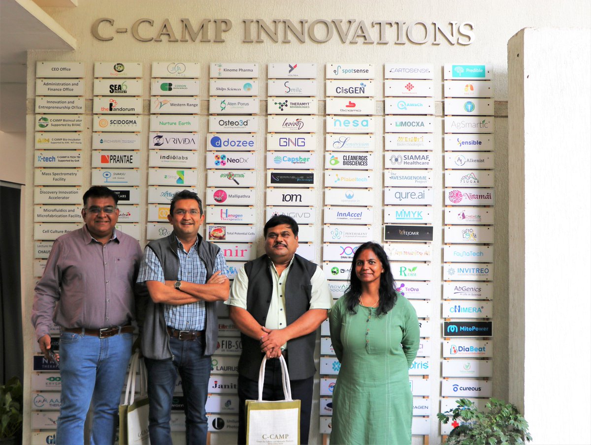 Delighted to host Director General of @GujBiotechUni, Dr Subeer S. Majumdar and Registrar Dr Jeetendra C. Lilani at CCAMP Gujarat Biotech University is an upcoming hotspot for biotech innovation and CCAMP is keen to build on the dialogue between Dir-CEO Dr @Taslimarif & the…