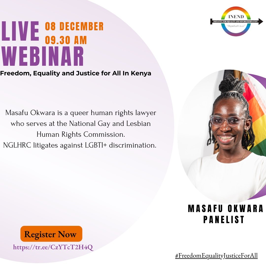 Through education and awareness campaigns, @MasafuOkwara strives to eliminate misconceptions and promote understanding of queer issues. #FreedomEqualityJusticeForAll #JusticeForAll #EqualityForAll #UDHR75 @INENDorg @Ms_Mkawughanga @NGLHRC @Galck_ke @aqueerian @AmnestyKenya