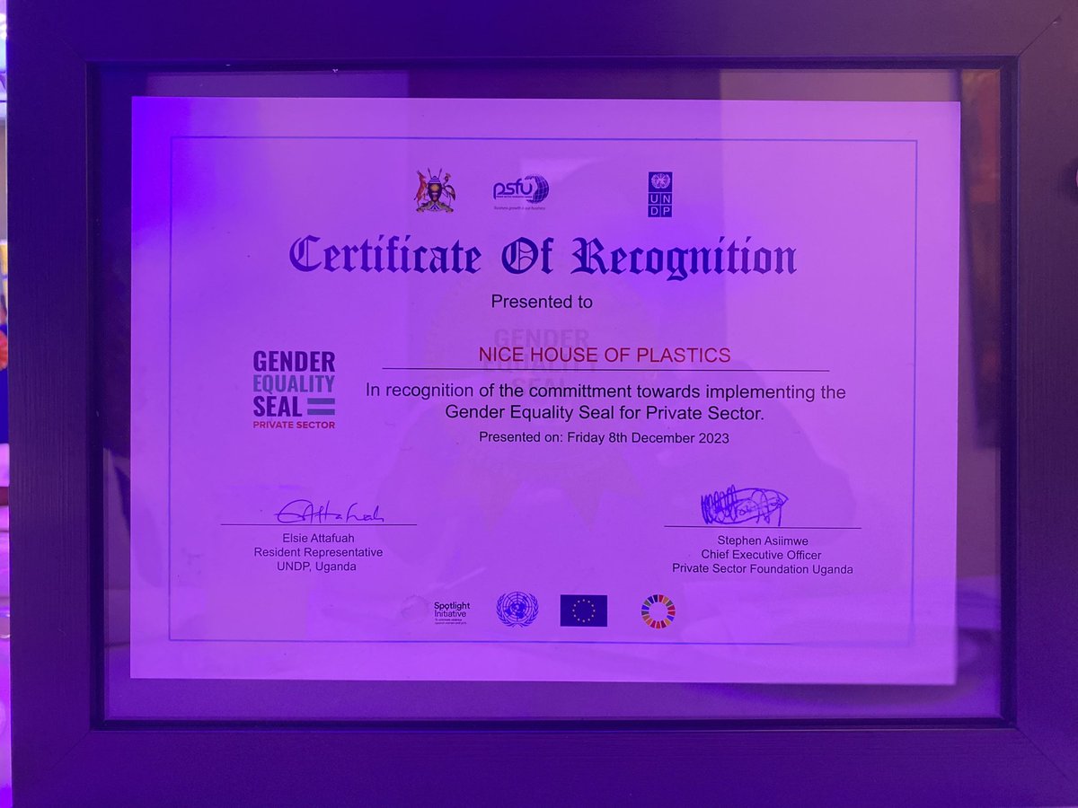 📣Recognized for our commitment to implementing the Gender Equality Seal by @UNDPUganda 💃🏾🕺🏾📣 @PSF_Uganda @newsUMA #genderequality