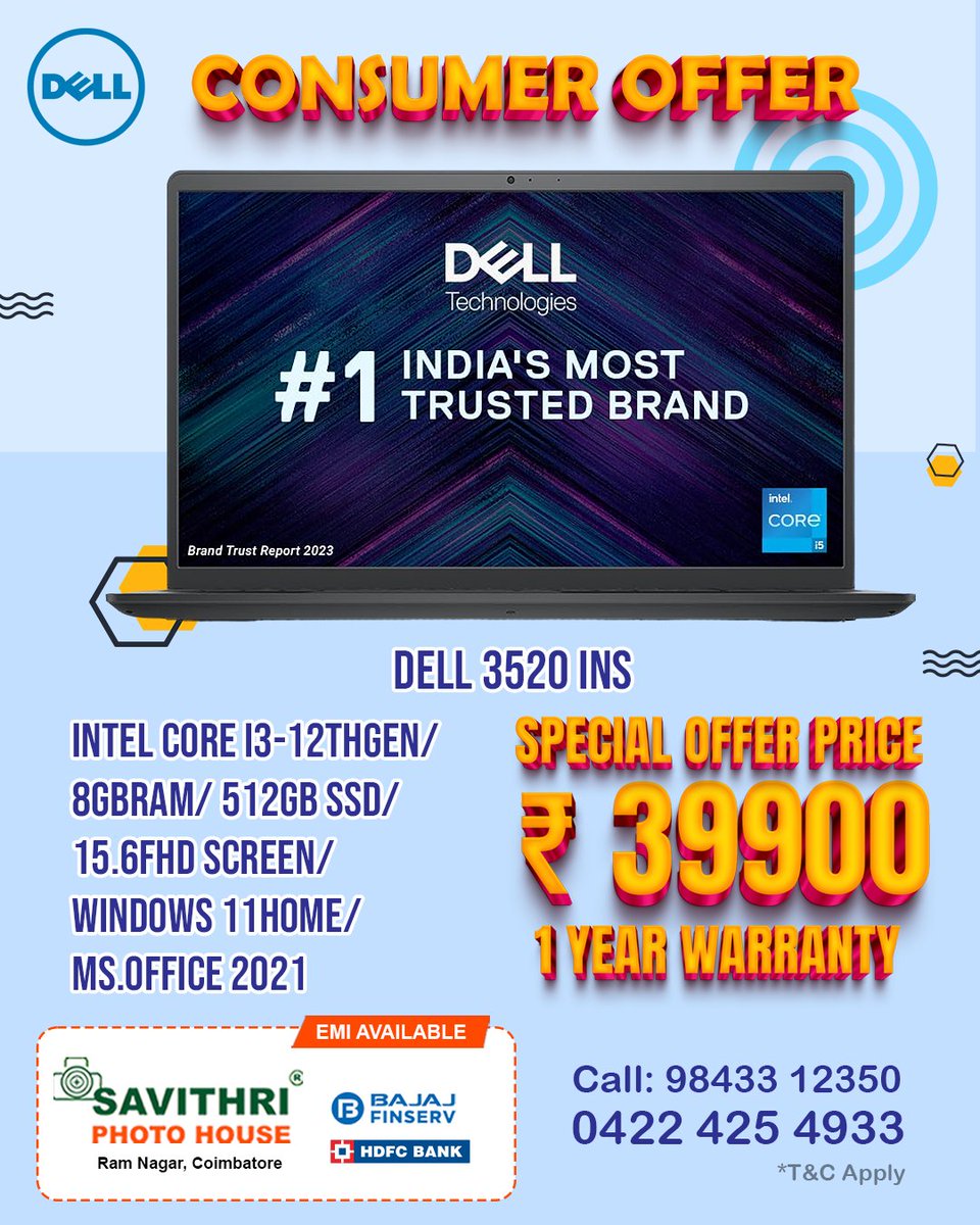 SavithriPhotoH's tweet image. The Essential Products you need for your work or passion or home workaround.
#camerastore #laptopstore #coimbatore #savithriphotohouse #retailstore #localbusiness in Coimbatore. EMI Options are also available.