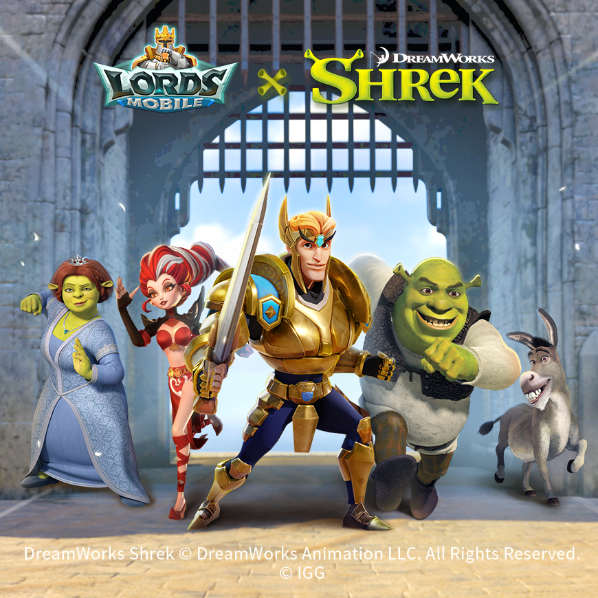 Lords Mobile recebe personagens do filme Shrek