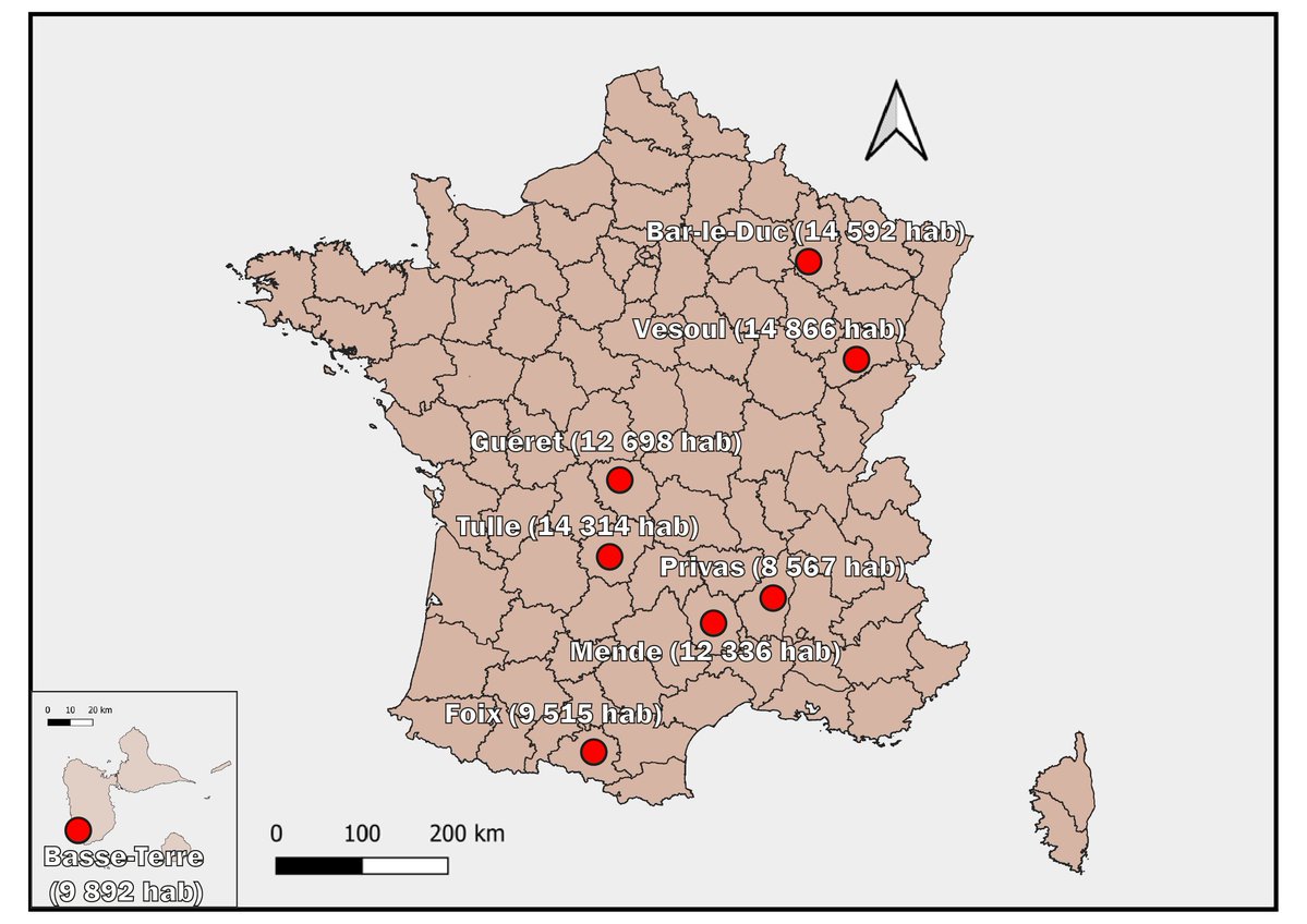 FerusdeGeo's tweet photo. #GéoFact : 8 c’est le nombre de préfectures départementales françaises comptants moins de 15 000 habitants en 2020 (dernier recensement).

#GéoAvent : 8 décembre https://t.co/6BMmmy6seY