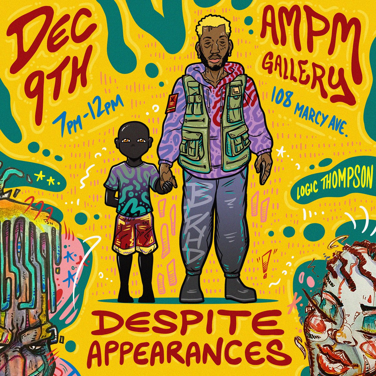 LogicThompson's tweet photo. My art show: DESPITE APPEARANCES 
Saturday, December 9th. 7PM-12AM
FREE RSVP:

https://t.co/iEnHvgEJsf https://t.co/Q2Xd9tOuBM