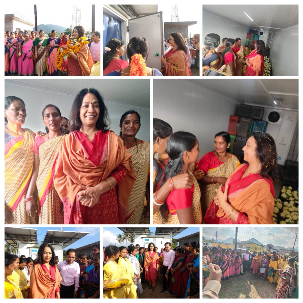 harshatrust's tweet photo. Dr.@LopaBaxipatra,Advisor,@mission_shakti,visited #SolarColdStorage(co-funded by @SELCOFoundation),run by #MaaSitalamaPC(promoted by @harshatrust)in #Ksinghpur block,spoke to BoDs,PGs & SHGs abt its use,benefits,impact on income generation;Livelihood programs run via convergence https://t.co/kCwMhSY99f