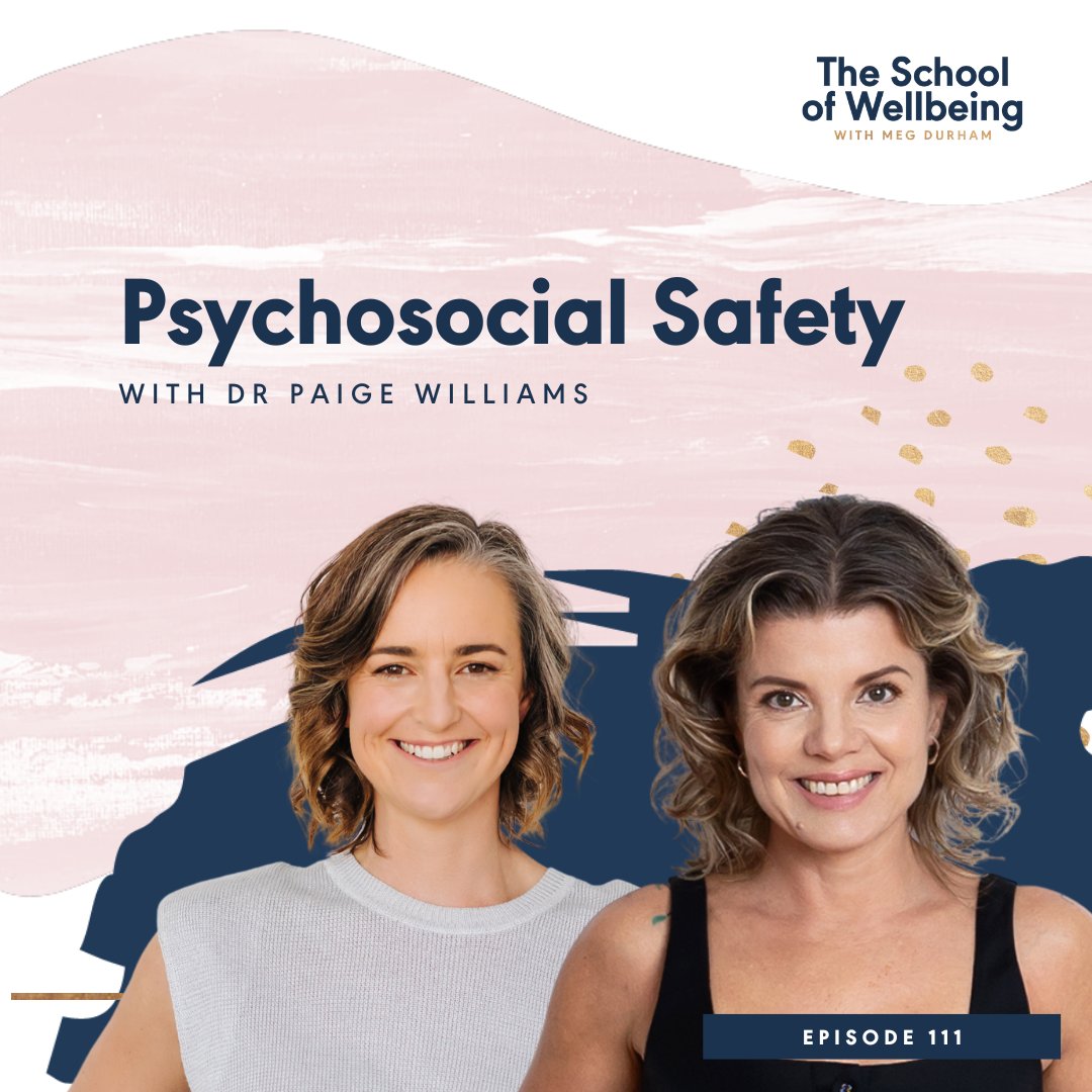 ⚡️As we near to the end of another year of disruption I feel like this was such a timely conversation to have about #pyschosocialsafety on the podcast, The School of Wellbeing.
▶️To tune into the full chat: openmindeducation.com/episode111

#wellbeingatwork #leadershipskills #productivity