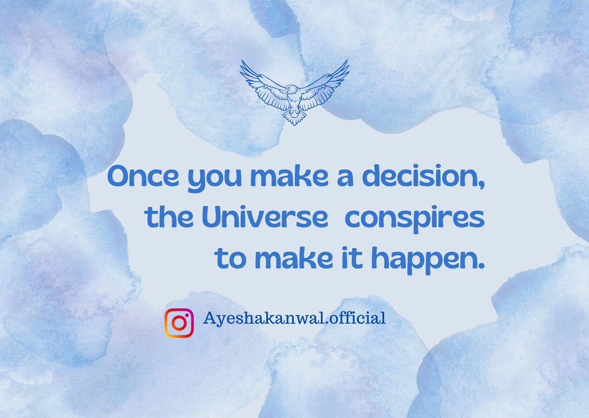 Once you make a decision, the universe conspires to make it happen.
#decisionmaking #goalsetting #stayconsistent #stayconsistent #lawofattraction #lawofmanifestation #lawofsuccess
