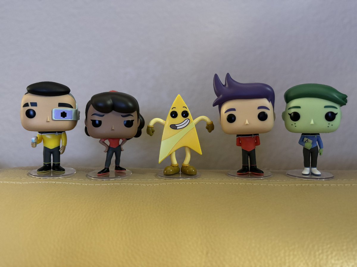mvrojo's tweet photo. The whole #StarTrekLowerDecks gang is here in @funko form! @StarTrek @StarTrekOnPPlus #badgey https://t.co/61v00uJDQt