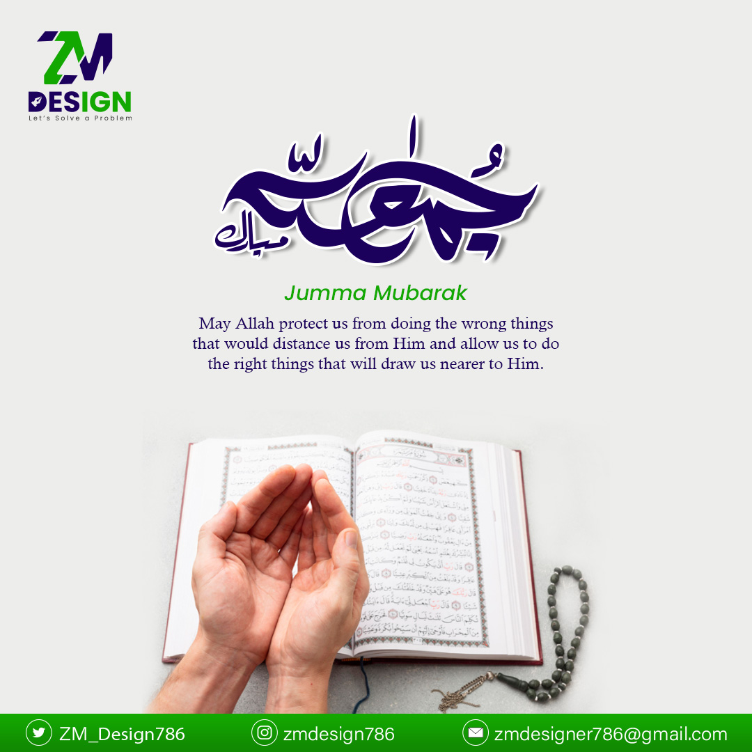 ZM_Design786's tweet photo. JUMMAH MUBARAK!
"May Allah protect us from doing the wrong things that would distance us from Him and allow us to do the right things that will draw us nearer to Him."
#jummah #zmdesign #blessedfriday #JummahMubarak #JumaMubarak #JummahMubarakEveryone #jummahfriday #letsconnect https://t.co/Z2j8W7Ebdc