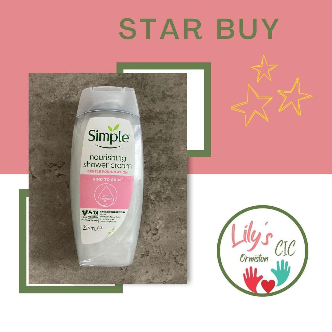 The Star Buy at Lily's Larder this week is Simple Shower Gel - we will only be able to offer 1 per household. Any 5 items £2 per household - Cash only. Everyone is welcome - EH35 Postcode only. Please remember to bring your own bag. Saturday 10am-12. Thank you Ormiston Pharmacy