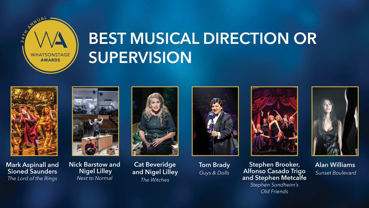 Thrilled to be in such esteemed company! Most especially Nick Barstow and Cat Beveridge - but also Natalie Pound who was/is Associate Musical Director on both of these projects and is the secret weapon to any good music dept. It’s a public vote, so click if the mood takes you! X
