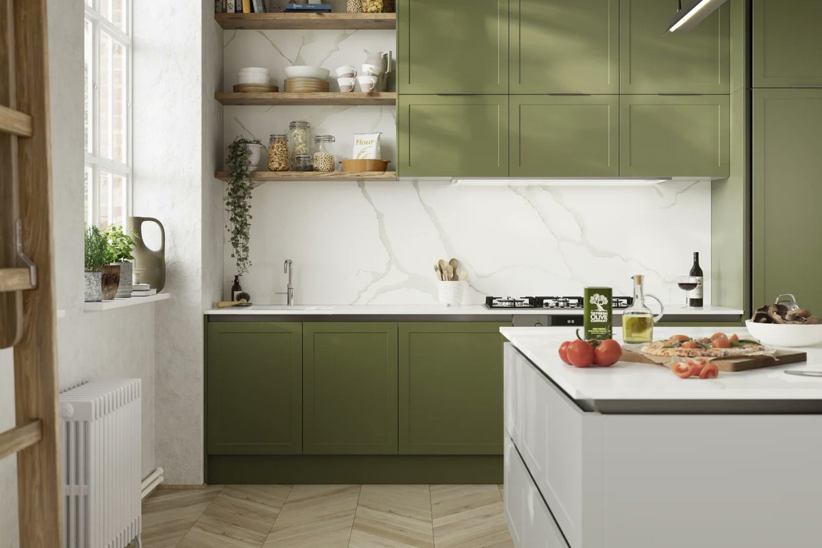 They say that green is good for the eyes. I’m already feeling these cabinets so soothing and relaxed. 😌💚 

cabinetdiy.com/rta-cabinets/a…

#sagegreen #shakercabinet #greenshakercabinet #cabinets #kitchencabinet #greencabinet #cabinetmaker