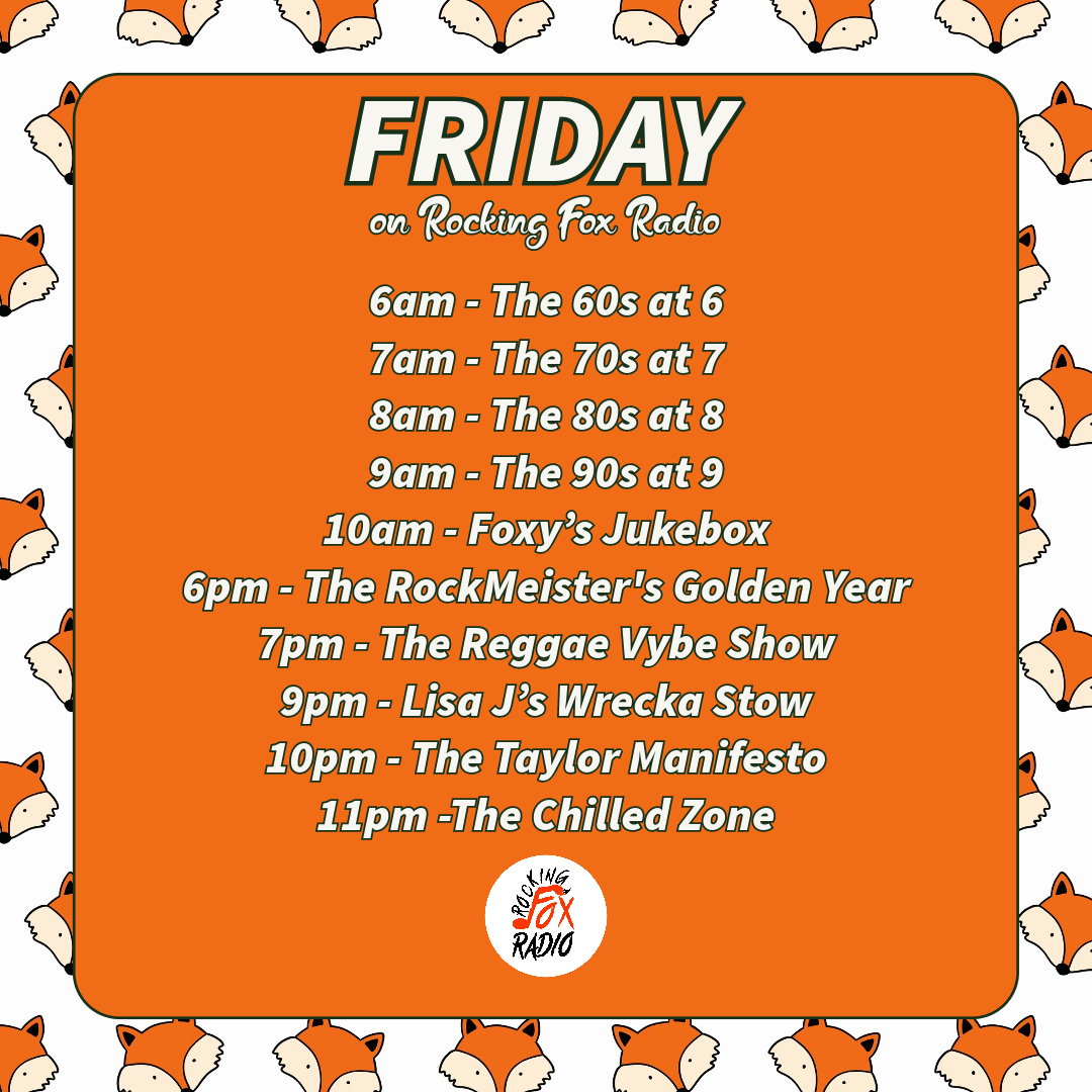 Finally Friday folks! Rock out with Foxy's Jukebox today and then this evening we have the best Friday shows to get your weekend started.