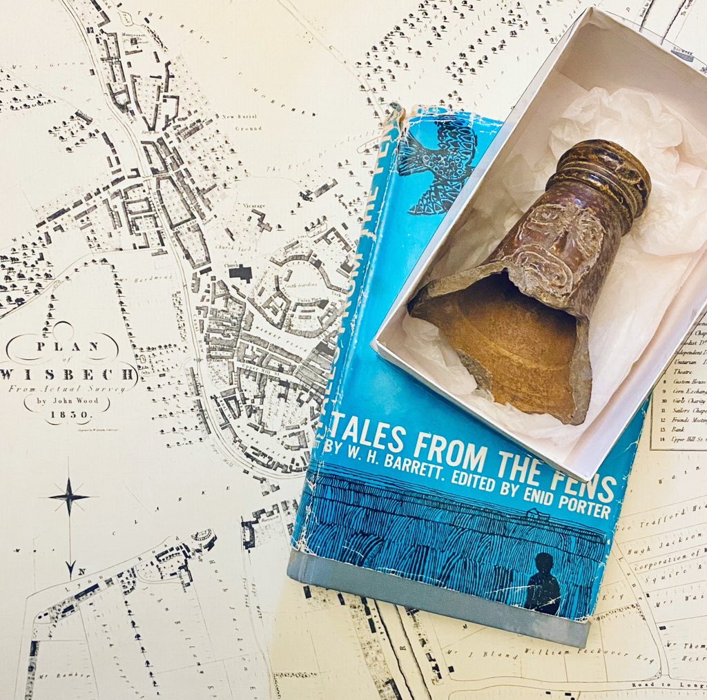 Bellamine witches bottles, Tales from the Fens, maps and legends …. At @wisbechmuseum this week with @NIEtheatre and @tonkauzu preparing for the next NIE community theatre project #LegendsOfTheFens #museum #wisbech #fenland #communityartist #legend #witchcraft #enidporter