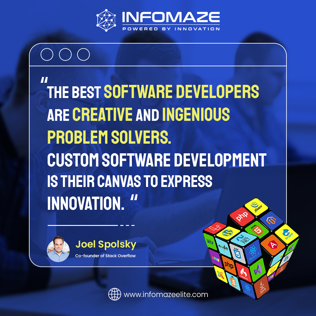 infomazeelite's tweet image. Software developers are artists of innovation, turning code into creativity.
#CodingGenius #Innovation #Softwaredevelopers #CustomDevelopement