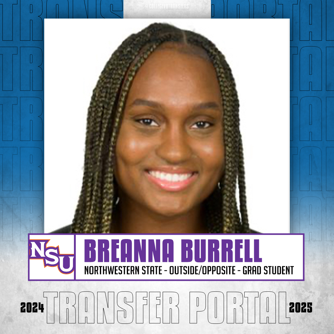 College VBall Transfers (@cvbtransfers) on Twitter photo ๐๐ป ๐ง๐ต๐ฒ ๐ฃ๐ผ๐ฟ๐๐ฎ๐น
โ๏ธ: Breanna Burrell
๐: Outside/Opposite
๐: Grad Student
๐: Northwestern State
โ๏ธ: <a href="/breanna_burrell/">Brea ๐ค๐
</a>
#CollegeVBTransfers | #NCAAWVB ๐๐ป ๐ง๐ต๐ฒ ๐ฃ๐ผ๐ฟ๐๐ฎ๐น
โ๏ธ: Breanna Burrell
๐: Outside/Opposite
๐: Grad Student
๐: Northwestern State
โ๏ธ: <a href="/breanna_burrell/">Brea ๐ค๐
</a>
#CollegeVBTransfers | #NCAAWVB