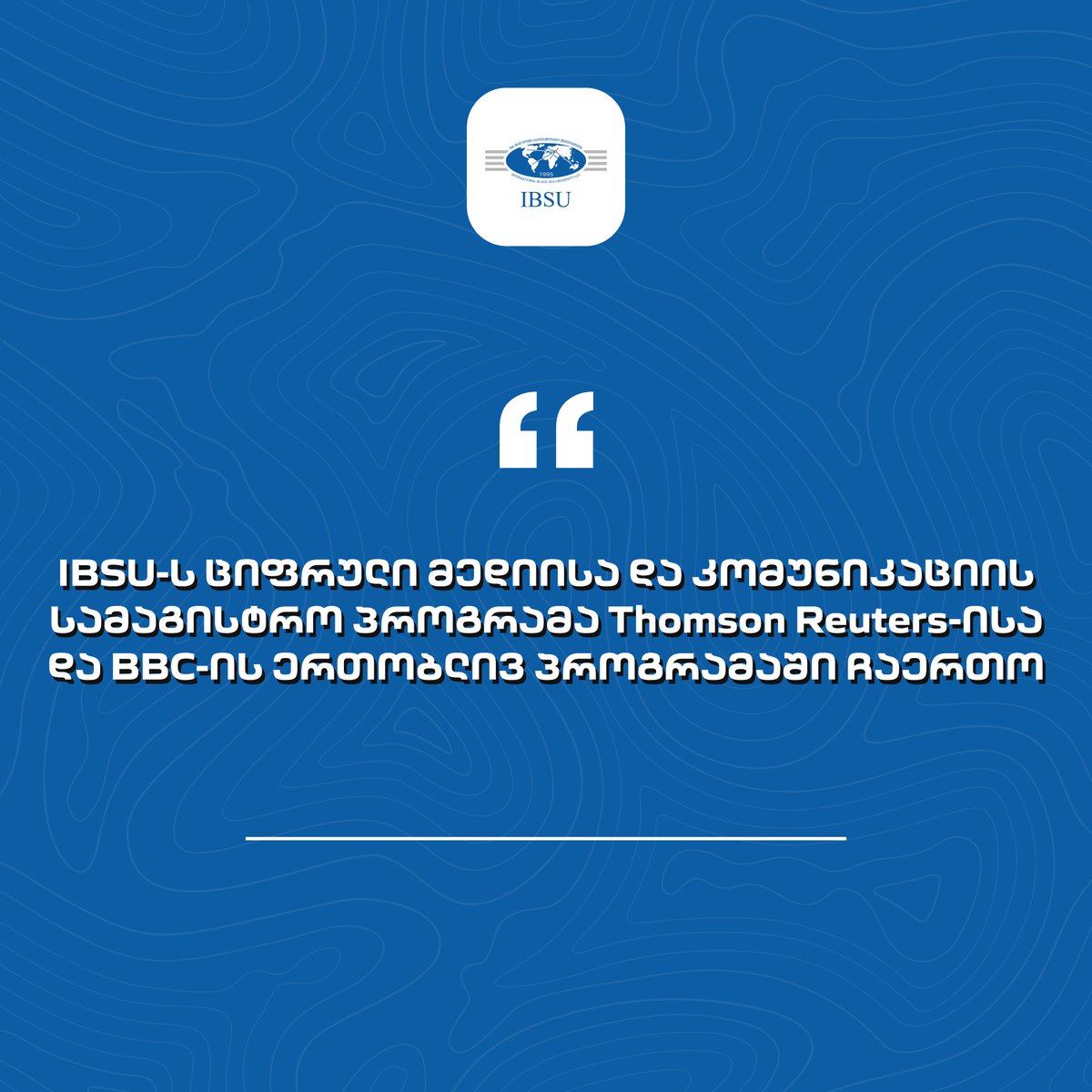 International Black Sea University (@ibsu1995) on Twitter photo #IBSU-แก แชแแคแ แฃแแ แแแแแแกแ แแ แแแแฃแแแแแชแแแก แกแแแแแแกแขแ แ แแ แแแ แแแ #ThomsonReuters-แแกแ แแ #BBC-แแก แแ แแแแแแ แแ แแแ แแแแจแ แฉแแแ แแ.
แแ แชแแแ: bit.ly/3NjHoJI #IBSU-แก แชแแคแ แฃแแ แแแแแแกแ แแ แแแแฃแแแแแชแแแก แกแแแแแแกแขแ แ แแ แแแ แแแ #ThomsonReuters-แแกแ แแ #BBC-แแก แแ แแแแแแ แแ แแแ แแแแจแ แฉแแแ แแ.
แแ แชแแแ: bit.ly/3NjHoJI