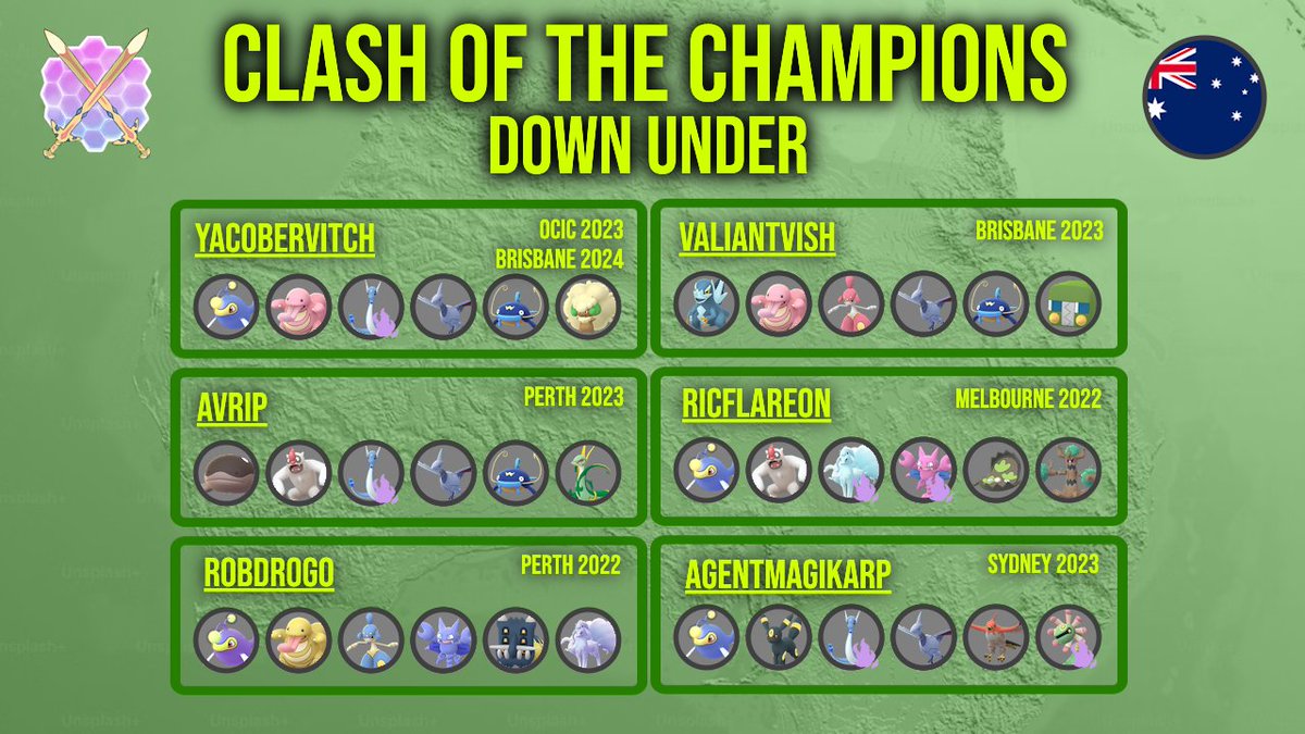 ⚔️ Clash of the Champion goes Down Under!!! ⚔️

Regional &amp; International Champions from every Aussie <a href="/playpokemon/">Play! Pokémon</a> tournament competing in a brand new meta!!! 🏆

Plus...bonus team ideas for Stuttgart? 👀👇

🗓️ Saturday 23rd Dec.
🕗8am UTC🇬🇧 / 7pm AEDT🇦🇺
🖥️ twitch.tv/pvpsteve7